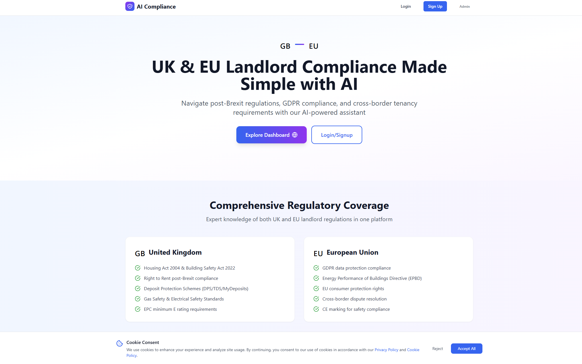 AI Compliance - UK & EU Landlord Compliance Platform