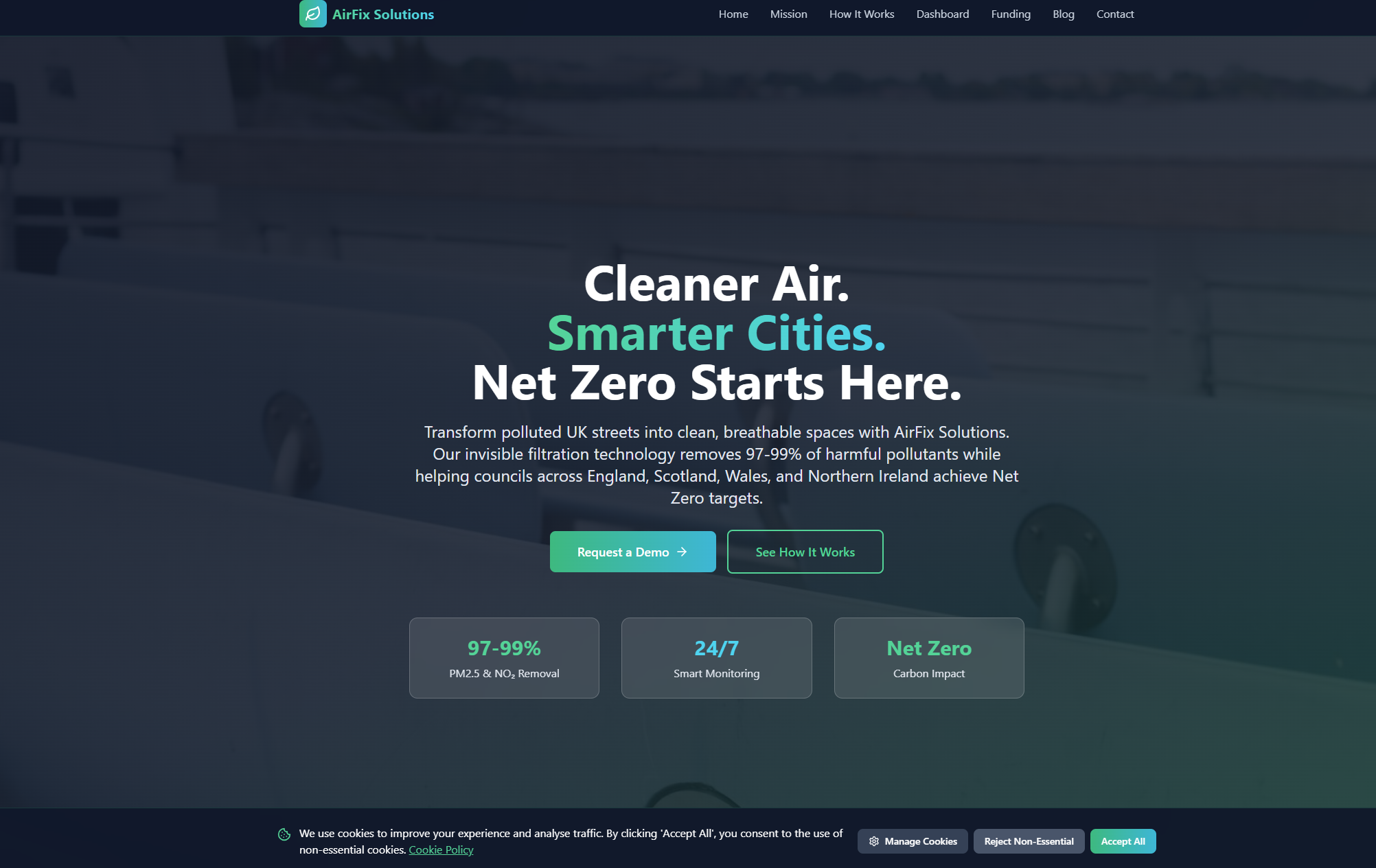 AirFix Solutions - Net Zero Smart Cities Platform