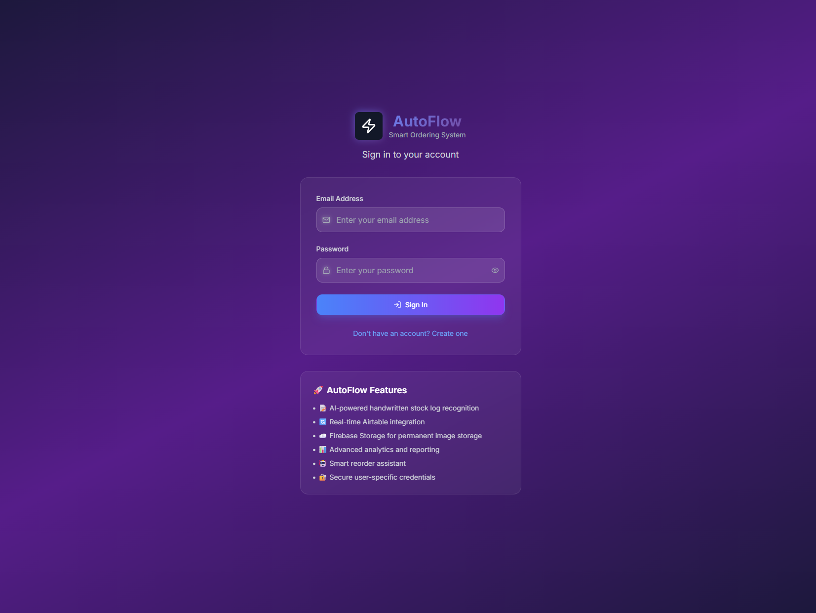 AutoFlow - Smart Ordering System