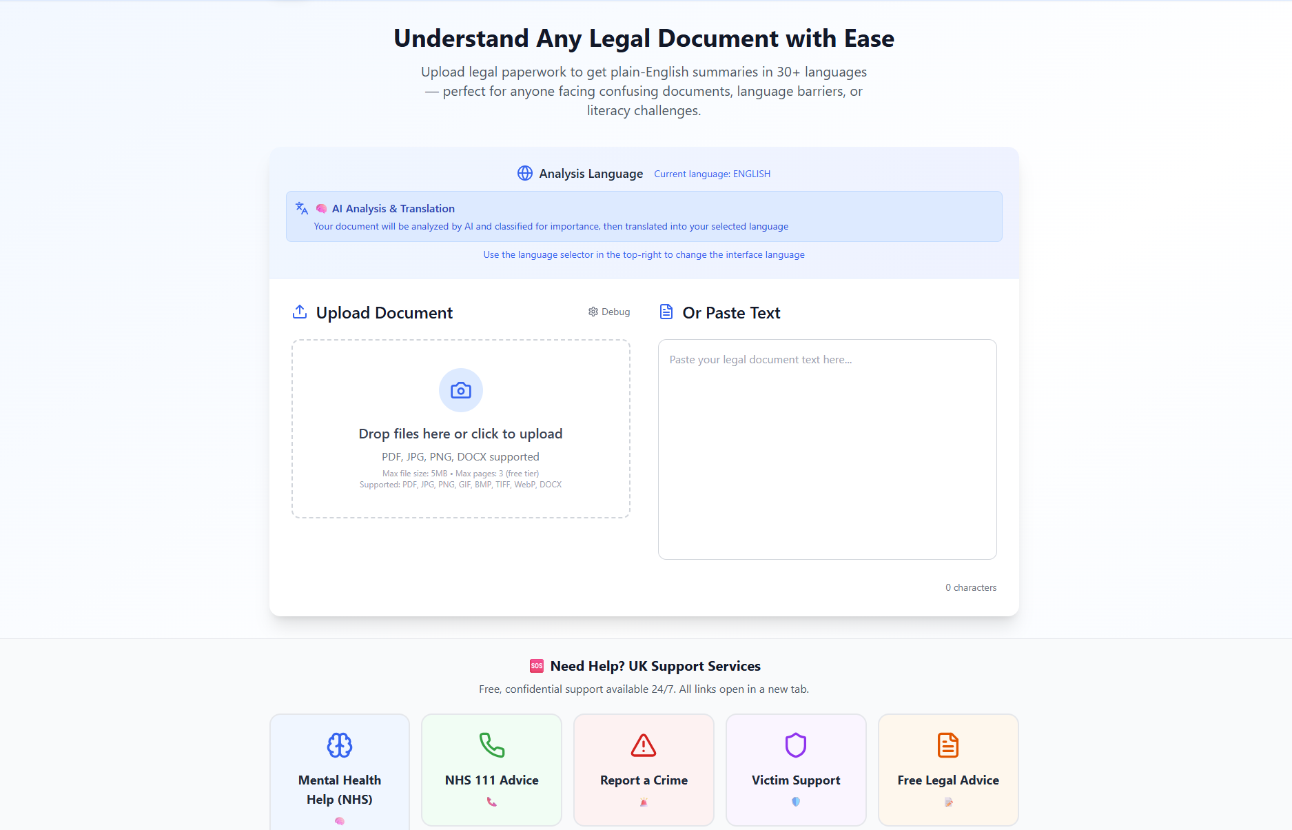 Legal Document AI Analysis Platform